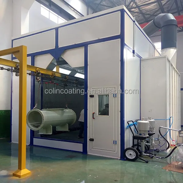 spray painting chamber used for wooden furnitures with manual coating line
