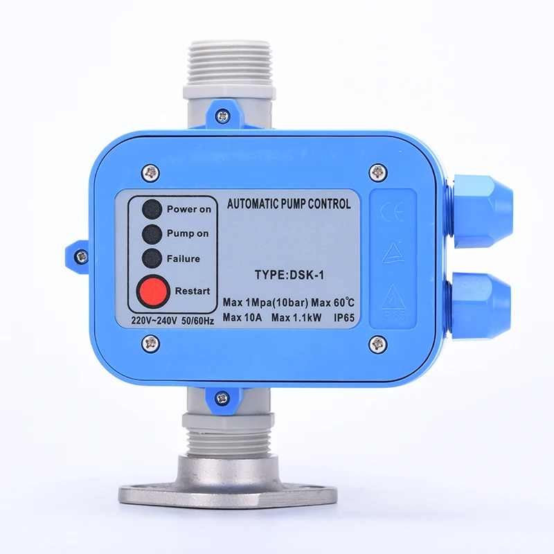 dry running protection and automatic reset automatic pump control for water supply