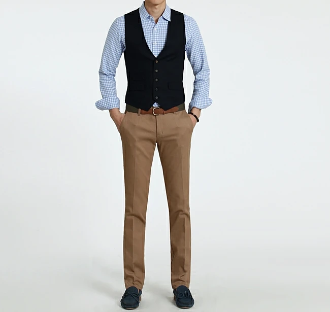  Модные мужские костюмы на заказ в Корейском стиле повседневный жилет