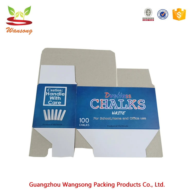 Cheap Price Custom Printed School Chalk Paper box packaging