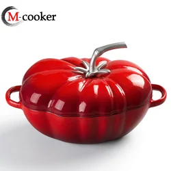 New type cast iron Enameled tomato dutch oven casserole cooking pot