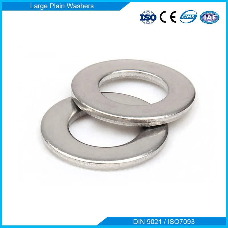 DIN 9021 Thick Stainless Steel Large Plain Washers With Metric Standard