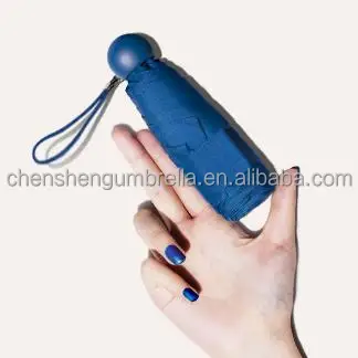 High quality palm size waterproof windproof sun anti uv 5 folding super mini capsule umbrella