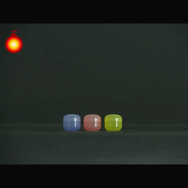 3ml-10ml colorful empty ball shape small sample container plastic cosmetic jar sample packaging