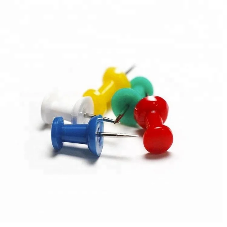 A large number of wholesale colored metal pin with plastic push pins