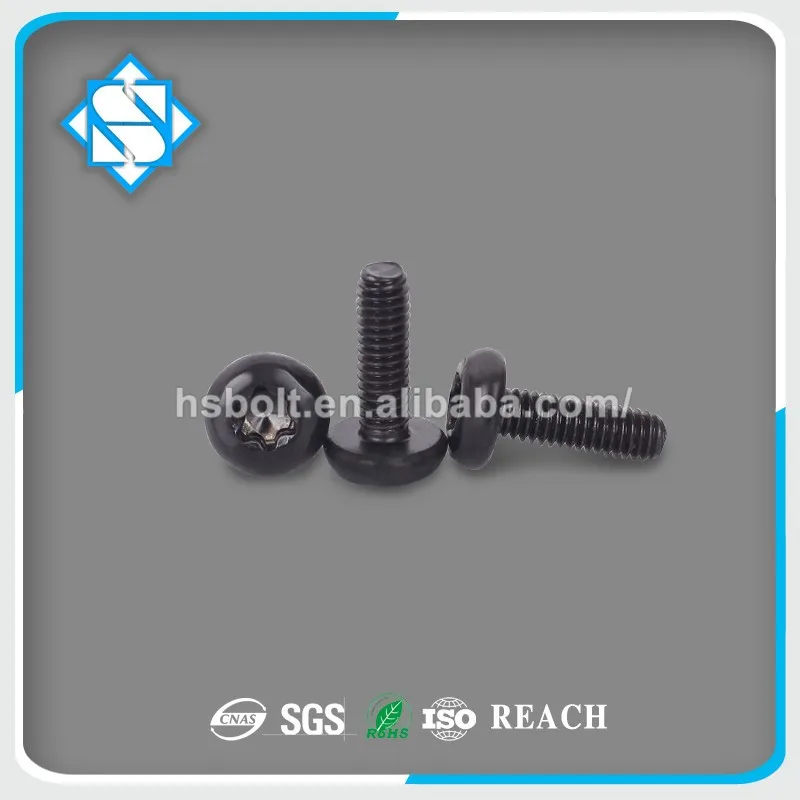 Оптовая продажа, небольшой винт из нержавеющей стали черного цвета для электронных продуктов