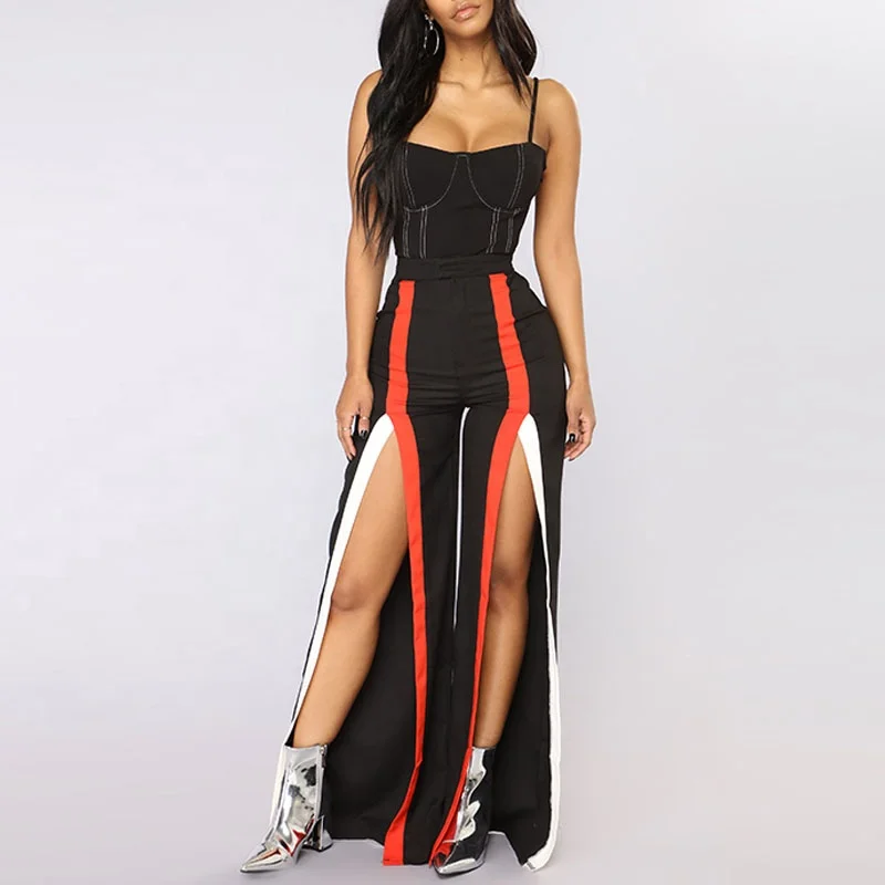 Gallus Plus Size Embroidery Black Overbust Top Sexy Bodysuits For Women