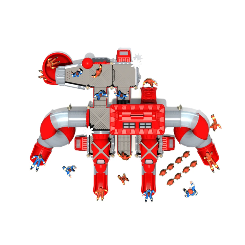 theme park plastic different shape kids outdoor playground equipment