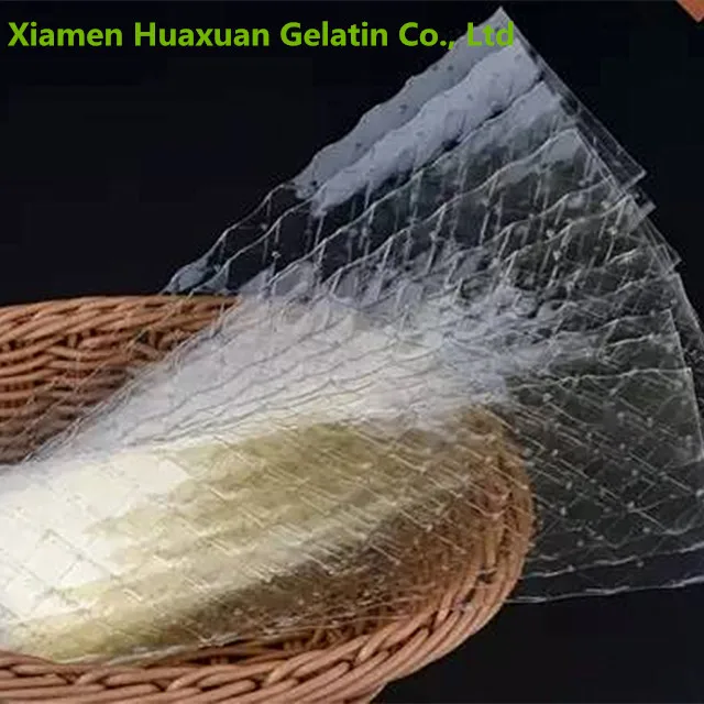
Halal edible dessert good quality leaf gelatin sheets 