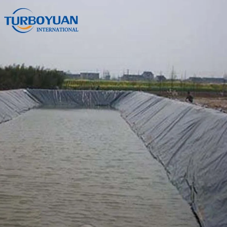 Полиэтилен пищевого класса HDPE геомембрана для мембранных водоемов аквакультуры 20 мил