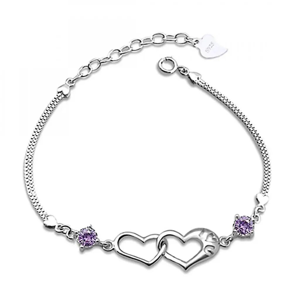 2021 New product jewelry  brass Bracelet with Love Heart Charm Bracelet Bangle 569536