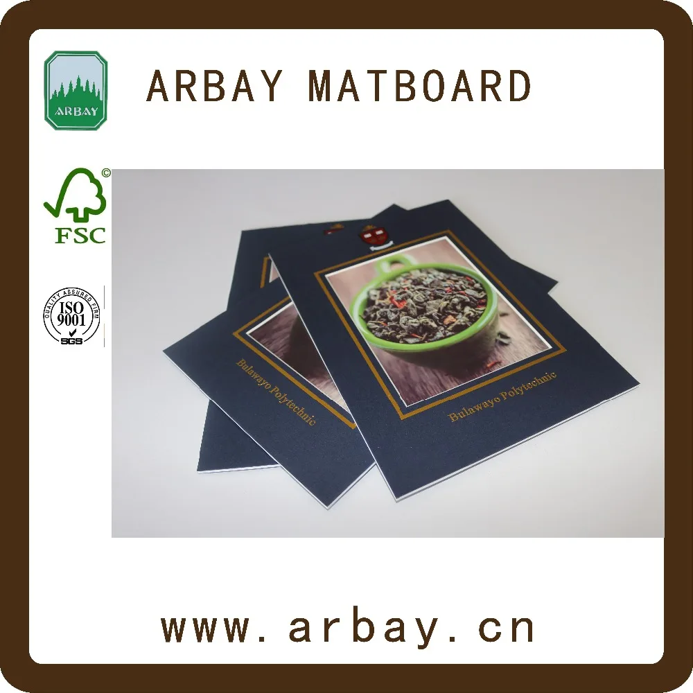 
Hot sale promotional gift dark blue paper wholesale velvet matboard for photo frame 