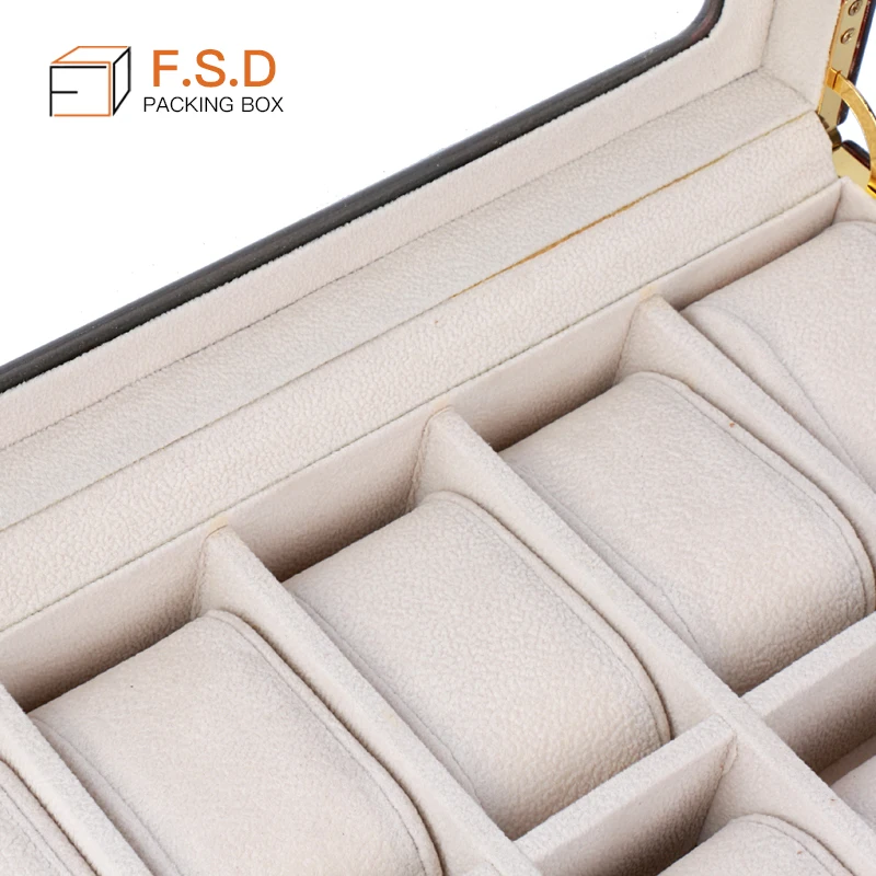 Luxury Wooden Packaging Glass Cover Watch Boxes For Men UK