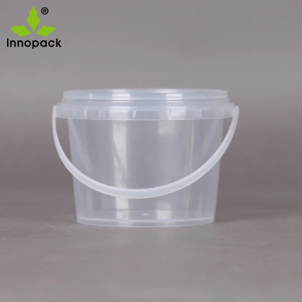 1L/2L/500ml  Pickle egg Food Safe Storage Clear Plastic Bucket with lid