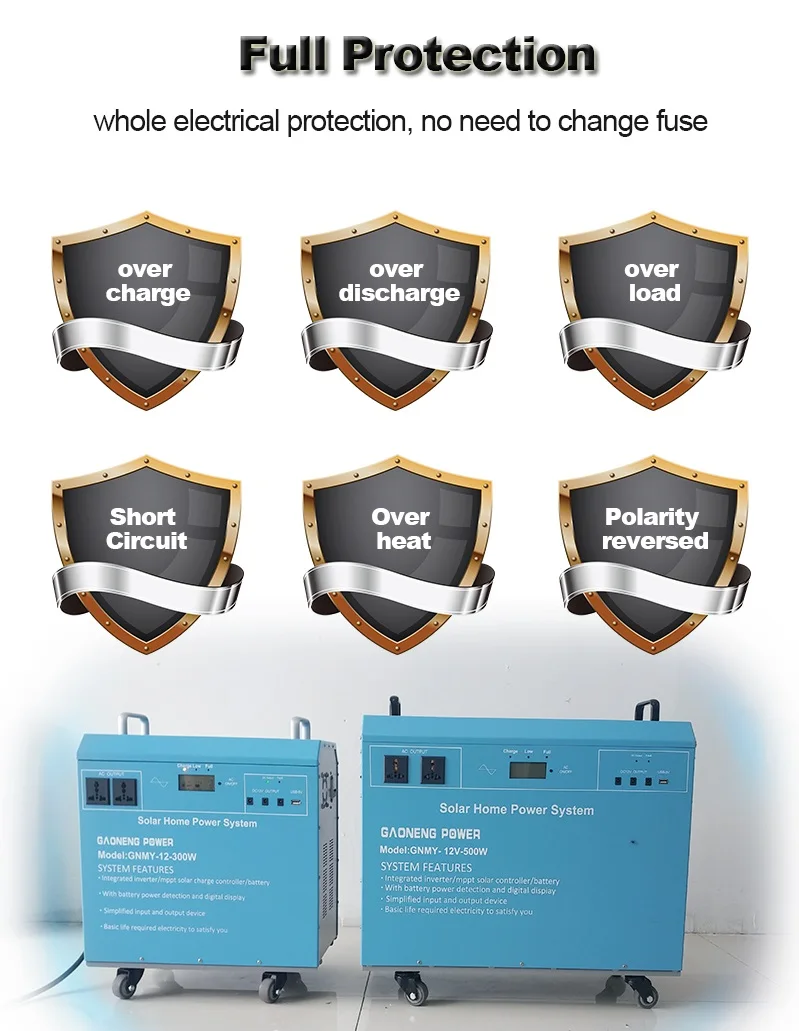 Small Portable solar systemgenerator  for home use 220 V power output with inverter charger battery and solar panel
