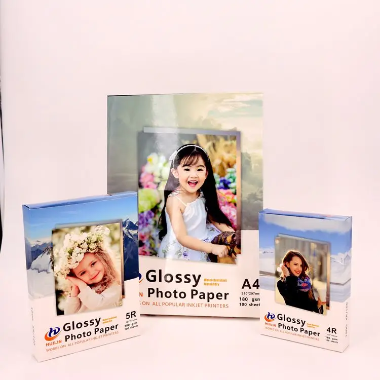 Factory Supply Hot Selling Water Resistant Fast Dry Full Color 115g A4 Glossy Photo Paper/Inkjet Photo Paper