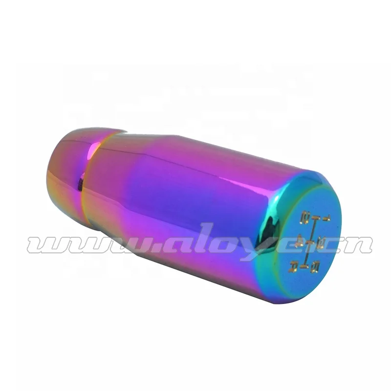 5 speed Universal Car Aluminum Gear Shifter Shift Knob for Manual Neo Chrome