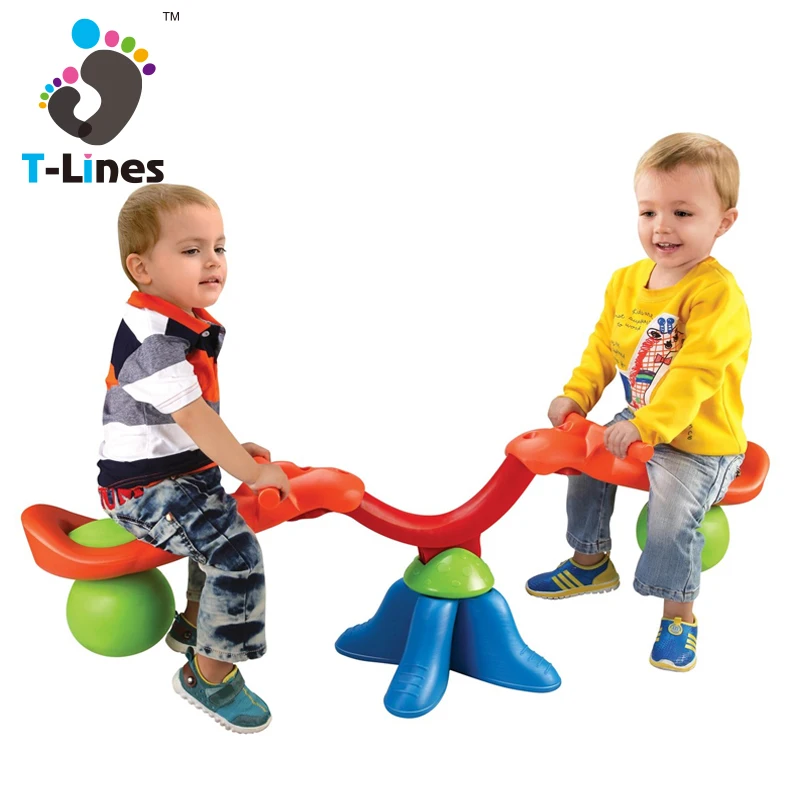 Indoor funny small children plastic seesaw for kids