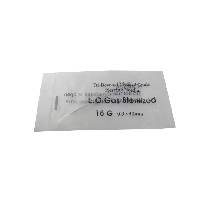 Single Piece Packed 316L Surgical Steel Disposable Sterilized Body Piercing Needles