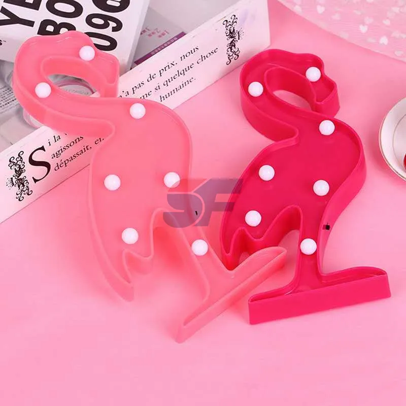 Hot Selling LED Plastic Pink Flamingos Model Lamp Decorate Creative Pendant Led Night Light Kids Room