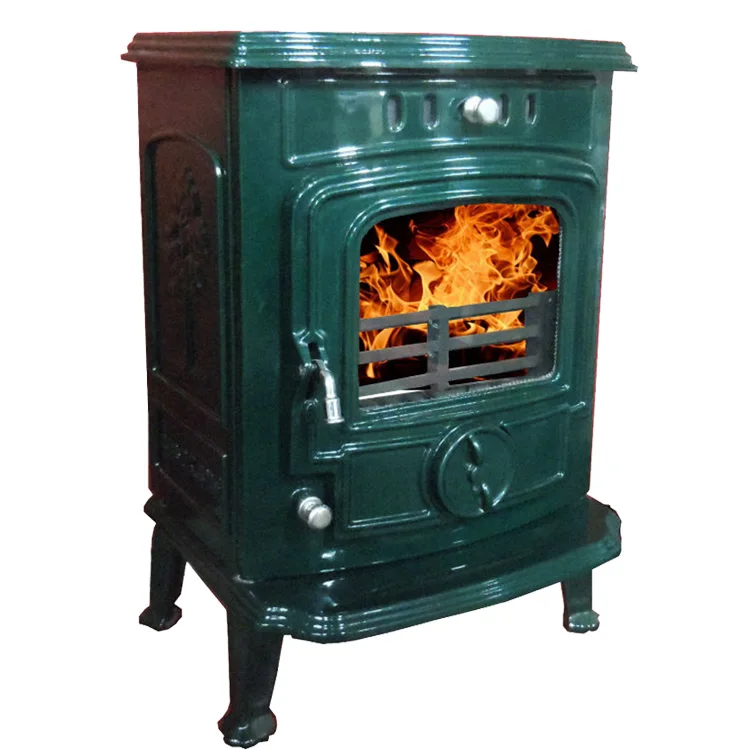 Mexico Winter House Heating Cast Iron Enamel Wood Burning Fireplace Rapid Water Boiler Stove