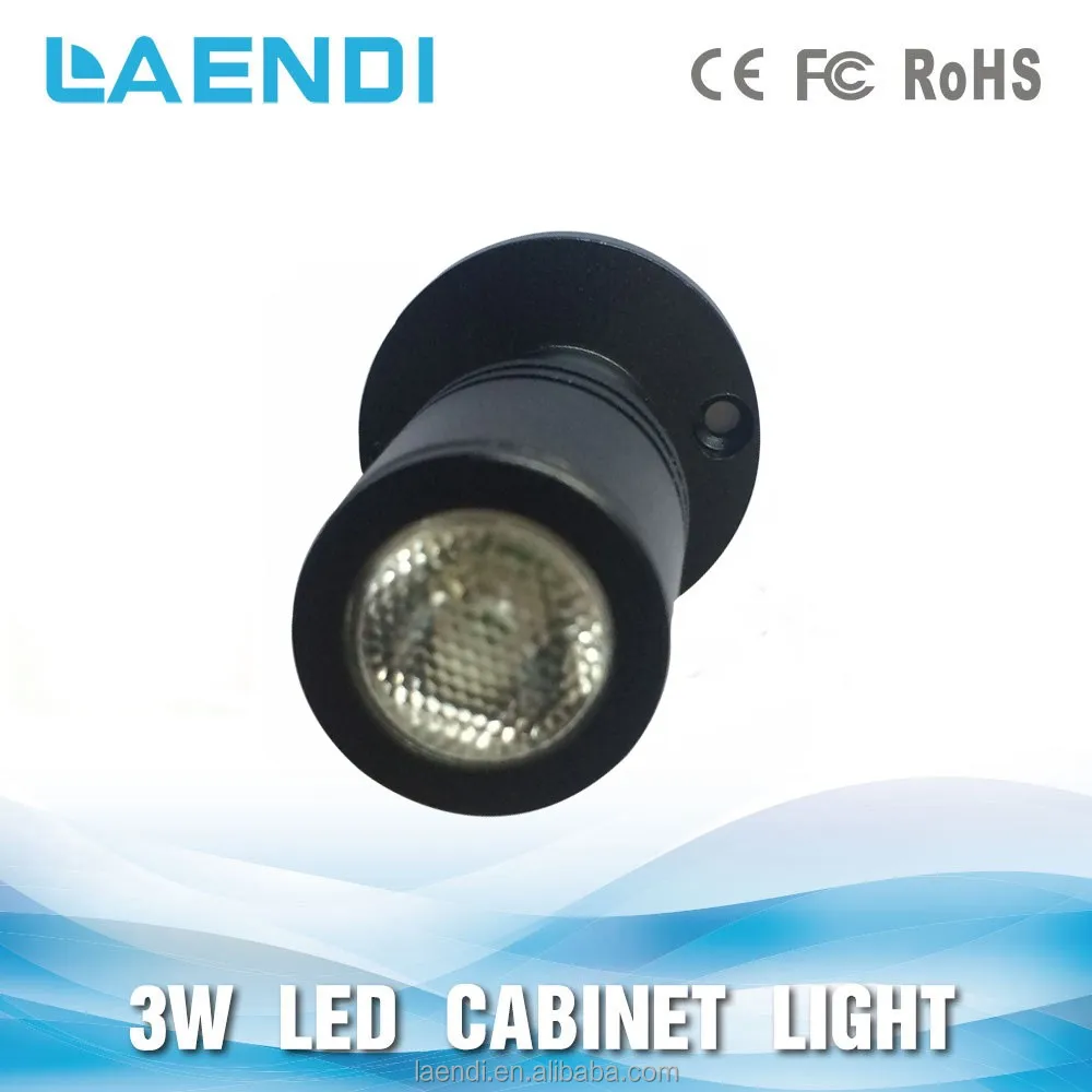 50/60Hz ac 100-240v diameter 20mm 3w cabinet showcase battery operated mini led spotlight