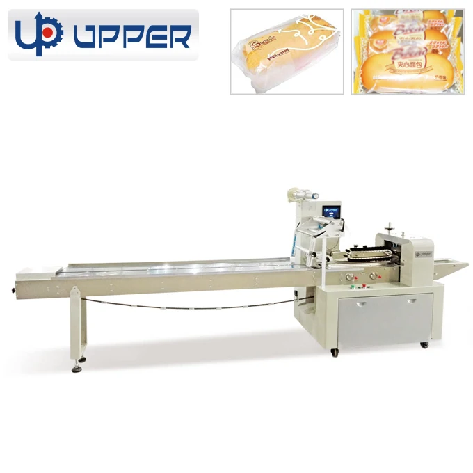 bakery wrapping pillow packing bread commercial food packaging equipment machine