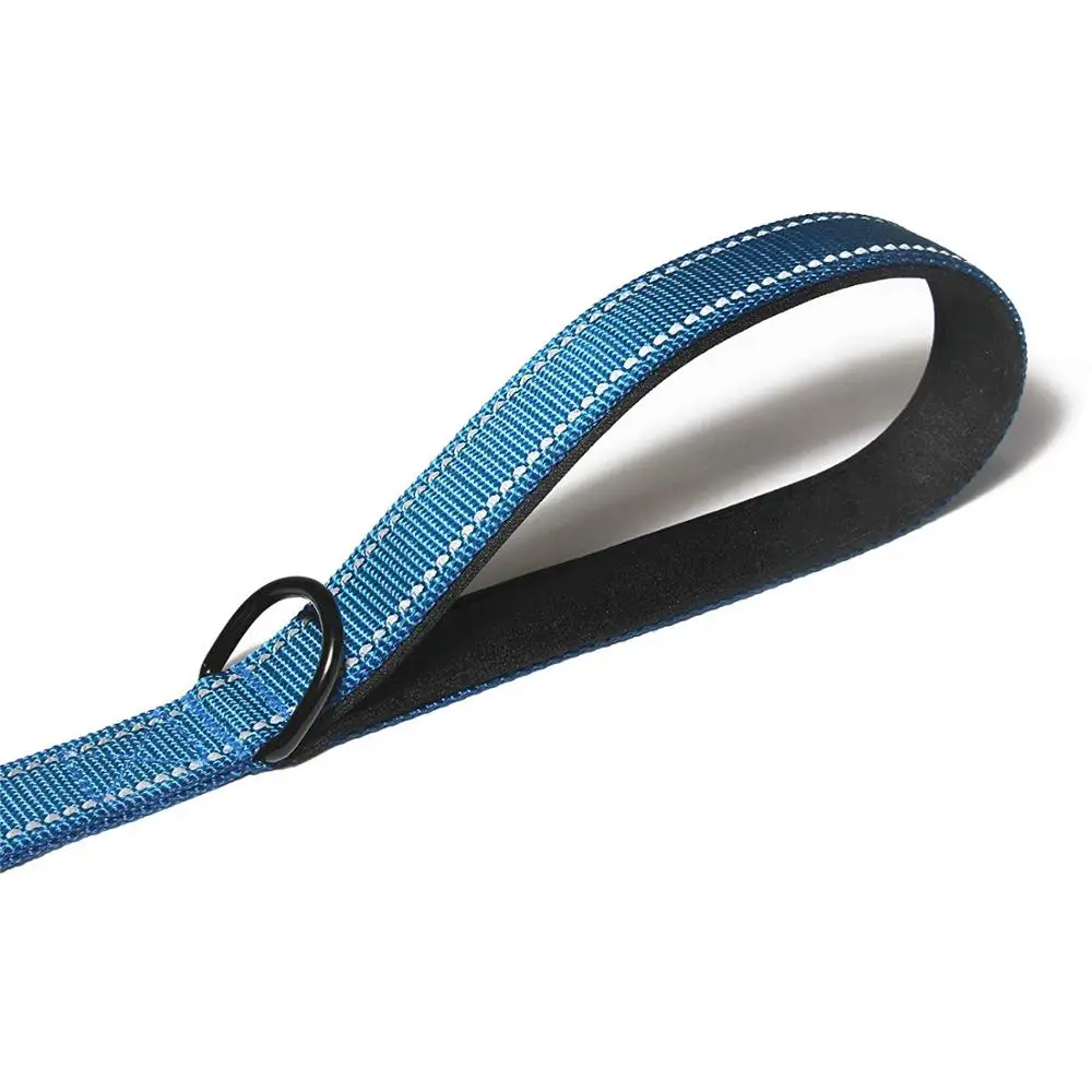 Neoprene Padded reflective Double handle Pet Dog Leash