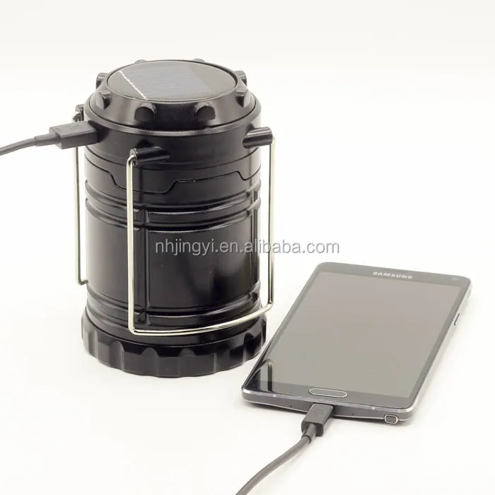 Solar water resistant 6 LED camping charging rechargeable emergency phone charge lantern