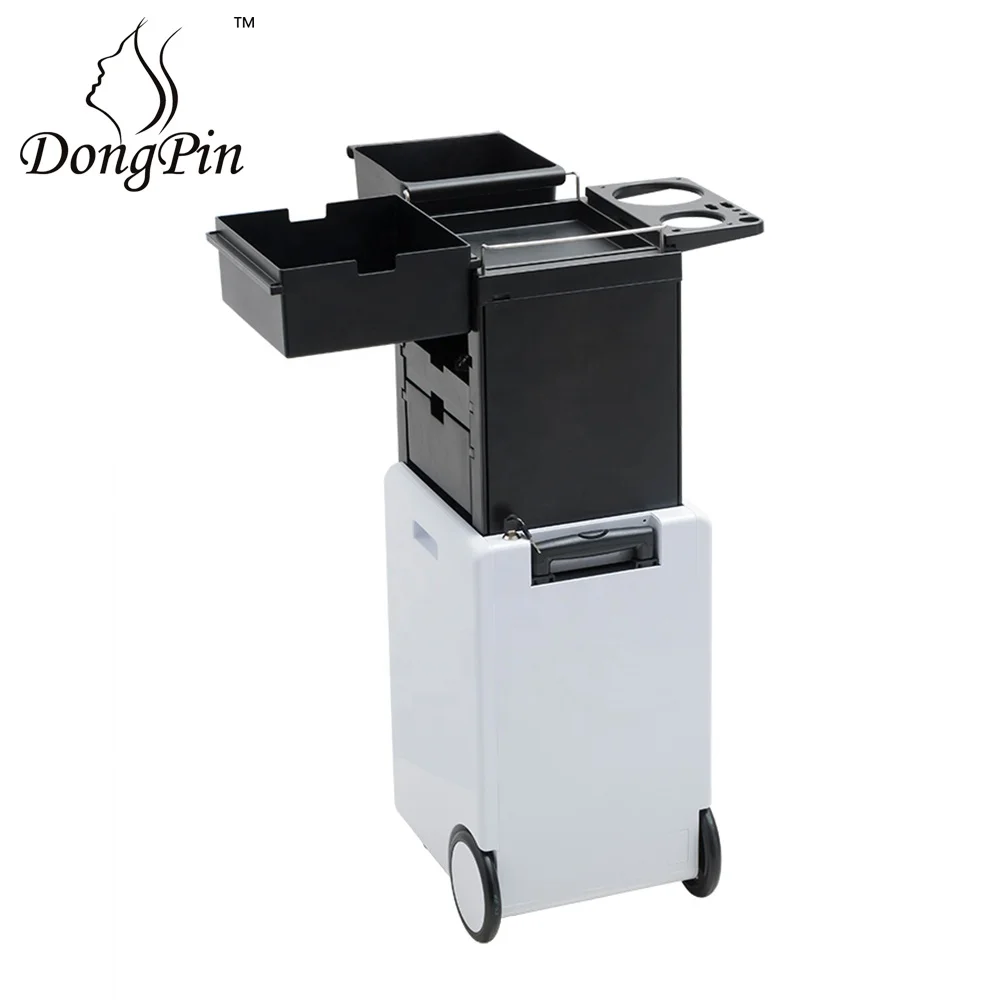 Cosmetic rolling makeup train case beauty hair salon equipment trolley travel case professional