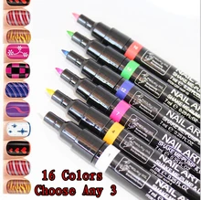 3pcs Candy Color Non-Toxic Nail Art Accessories Dotted Pen Polish Painting Dot Drawing UV Gel Design Manicure Nail Beauty Tools