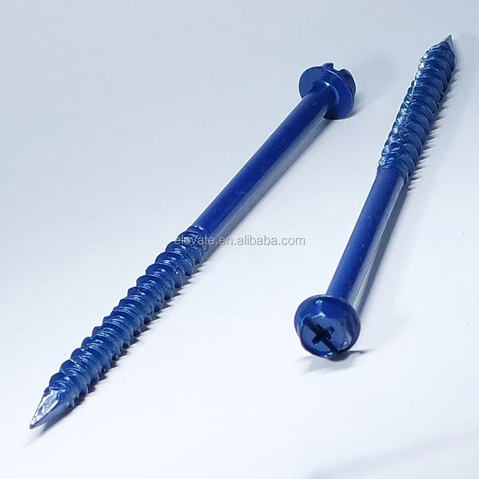Cylinder Head T25 Torx Drive Hi-Lo+Twin Thread with 3 Thread Notch Sharp Point Frame Concrete Screw