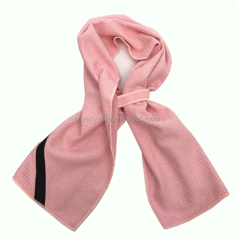 
Microfiber custom gym waffle fitness bath towel hook 