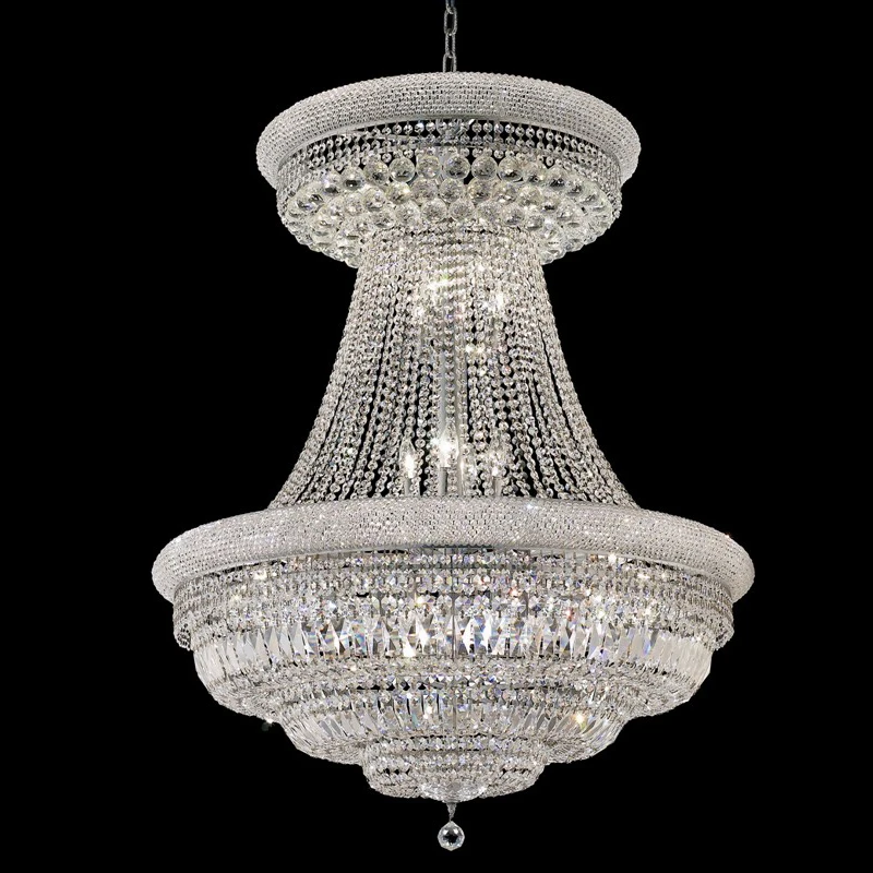 2023 новая популярная современная круглая хрустальная люстра для ресторанов и