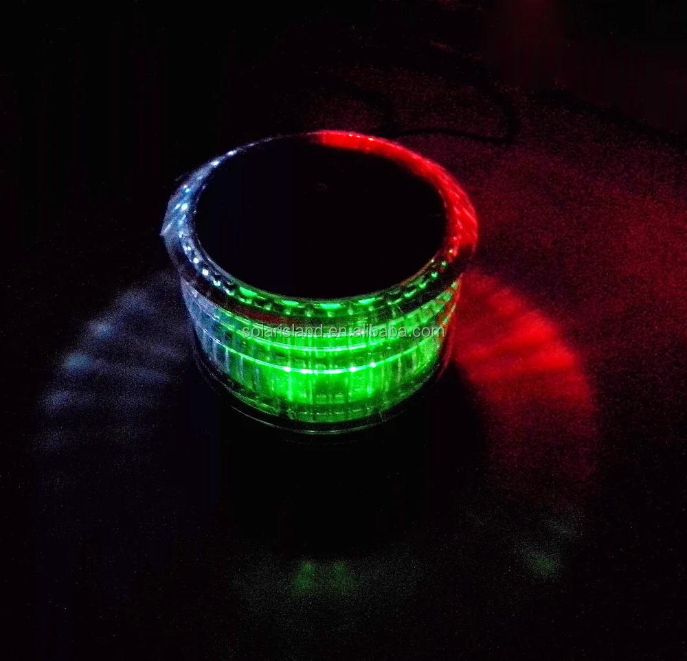 Трехцветный светодиодный боковой фонарь на солнечной батарее для морской навигации