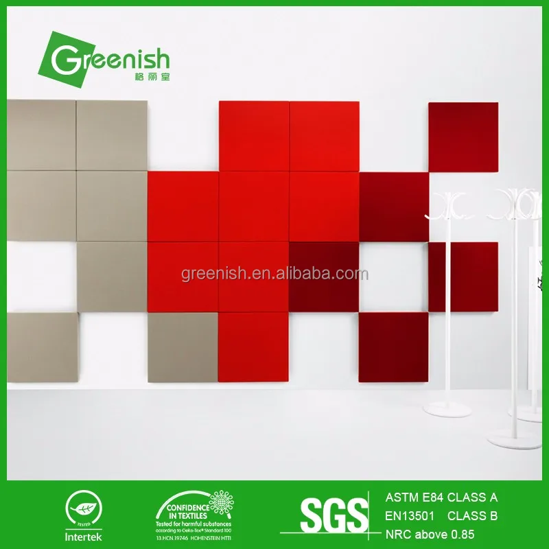 Fire Retardant And 100% PET Sound Absorption Wall Panel