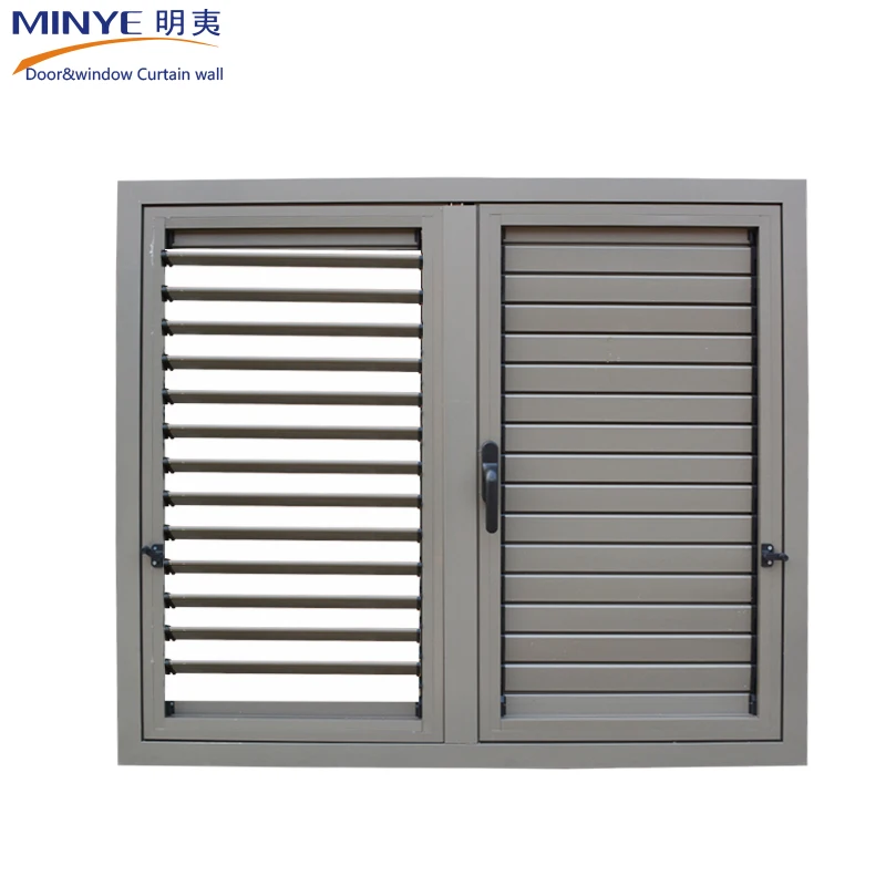 china top high quality aluminum profile with crank devices shutter louver window