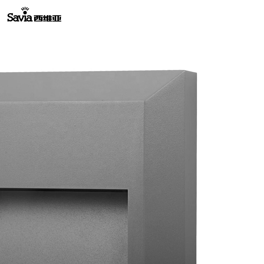 Savia светодиодный настенный светильник 3 5 W 180Lm IP65 водонепроницаемый серый внешний прямоугольные лампы с питанием от сети сад настенные светильники для лестницы палубы