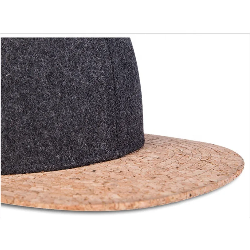 5% OFF wholesale wool wool felt hat and caps with cork brim