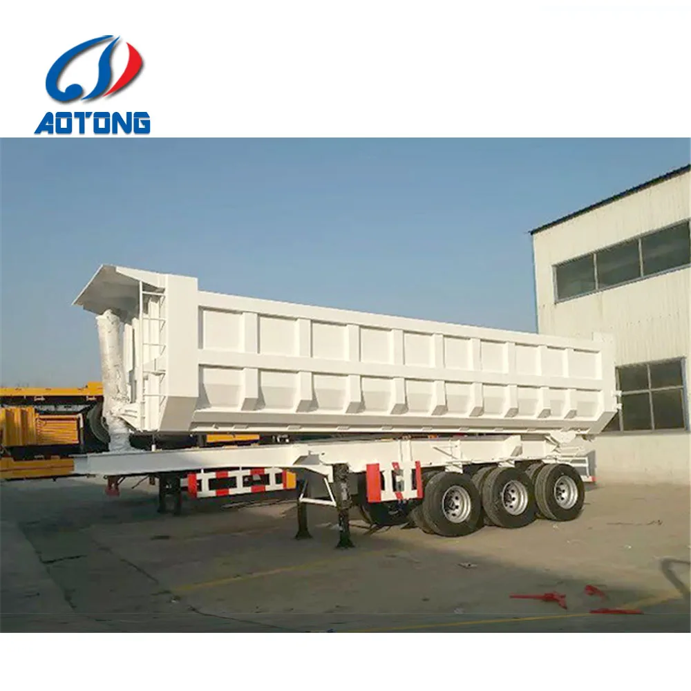 Direct selling 20 cbm 2 axles dump trailer/rear tipping trailer for sale