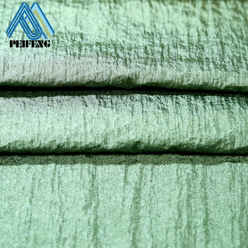 
NTPF0210 210T 70D shinny nylon taffeta crinkle fabric bright nylon fabric 