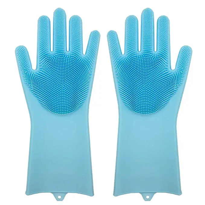 Silicone Dishwashing Gloves Silicone gloves with Scrubber