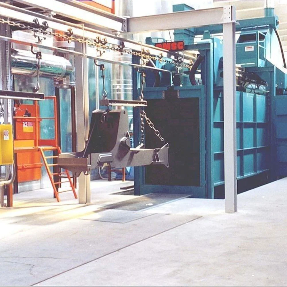 Hanging chain type shot blasting machine in foundry industry