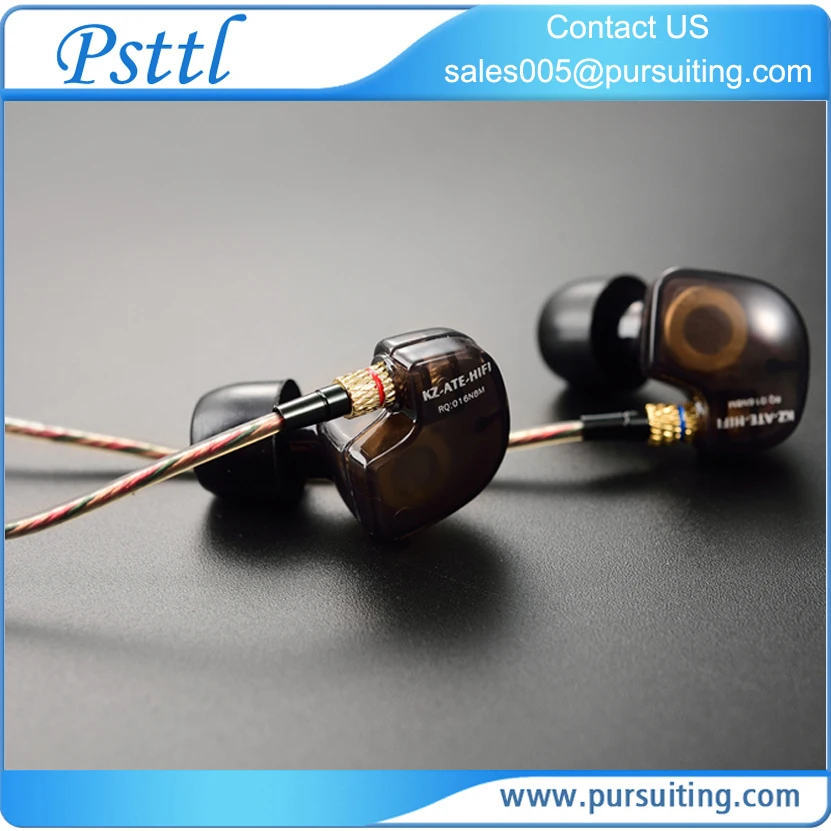 Original KZ ATE 3.5mm Connector Metal Earphone in Ear Hifi Stereo Best Gaming Headset