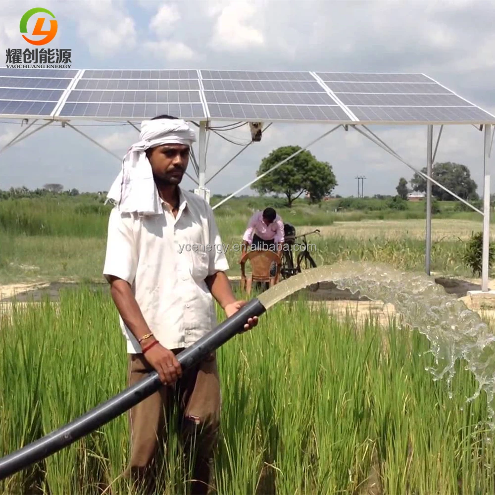 Solar water pump working schematic diagram 300m Solar submersible water pump for farmer