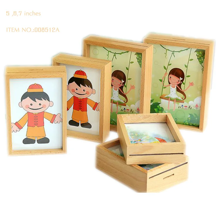 
Kids Children Funny Tabletop Wooden Photo Frame 
