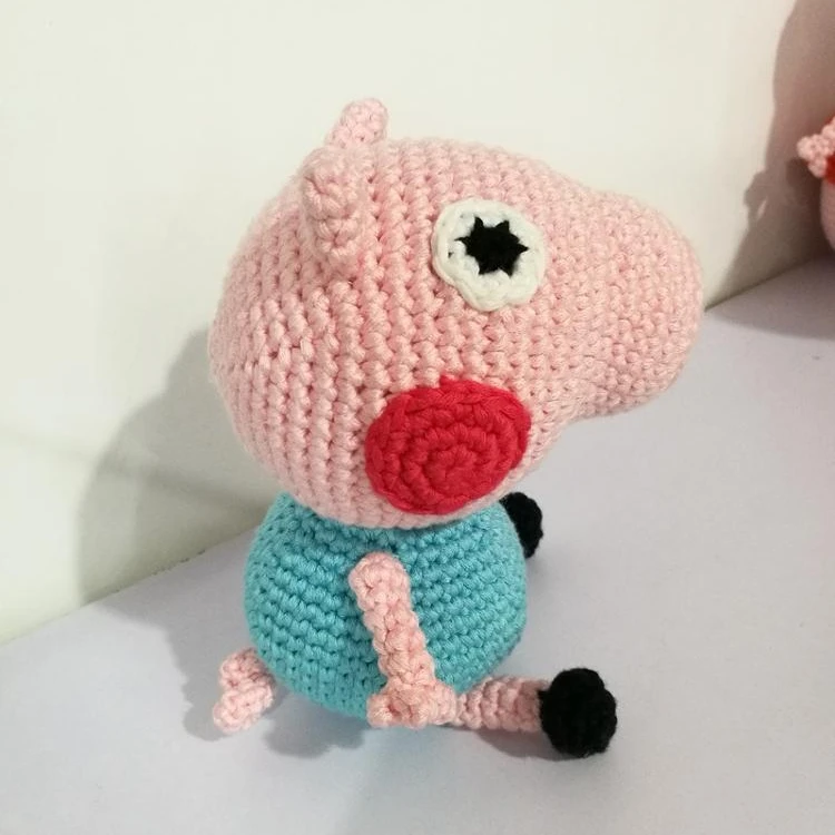 
Wholesale Custom 100% Handmade Crochet Armigurumi Baby Gift Soft Toy Little Pig 
