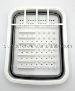 Collapsible Dish Rack and Drainer with Holder