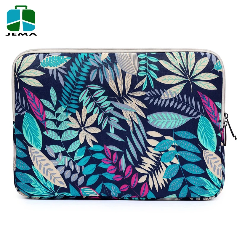 Colorful Leaves Pattern printed 13.3 Inch custom Laptop bag Sleeve