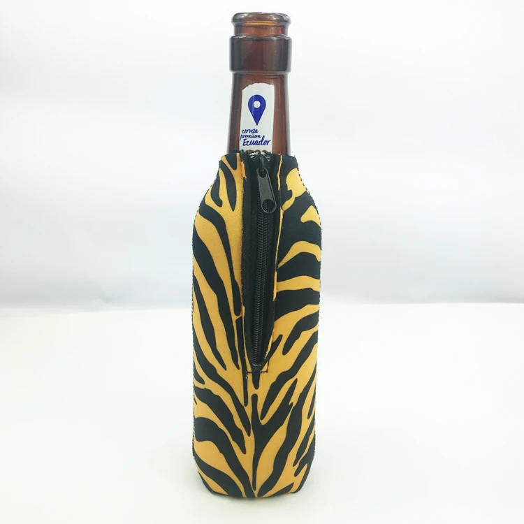 Customized 330ml Collapsible Insulated Neoprene Beer Bottle Cooler Bag